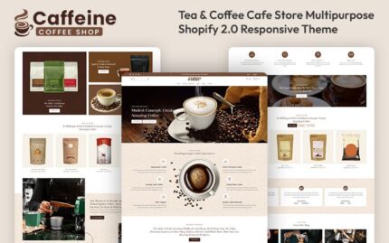 Kafein - Çay ve Kahve Kafe Mağazası Çok Amaçlı Shopify 2.0 Duyarlı Teması