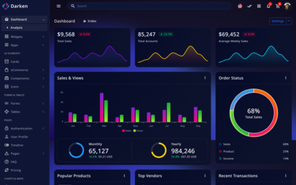 Karart | Bootstrap 5 Yönetici Kontrol Paneli Şablonu