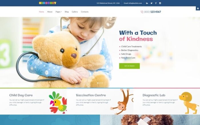 Kidsonet - Responsive Kids Medical Clinic Joomla Şablonu