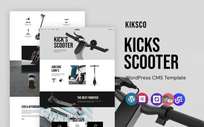 Kiksco - Electric Kicks Scooter WordPress Elementor Teması