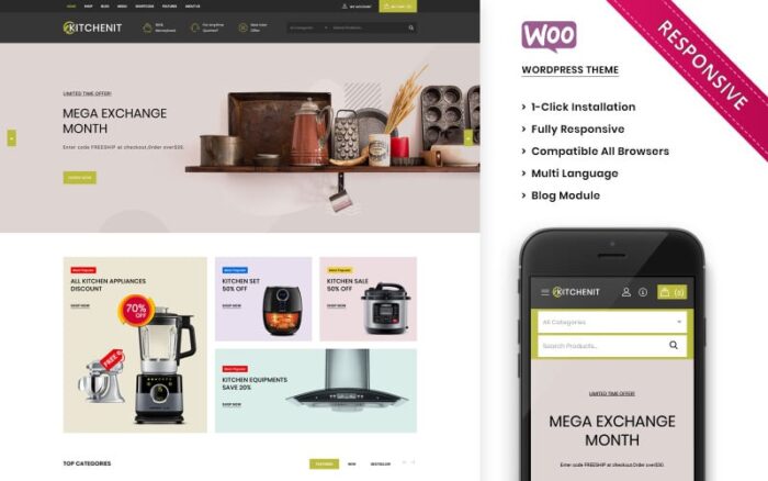 Kitchenit - The Mega Kitchen Store Premium WooCommerce Teması