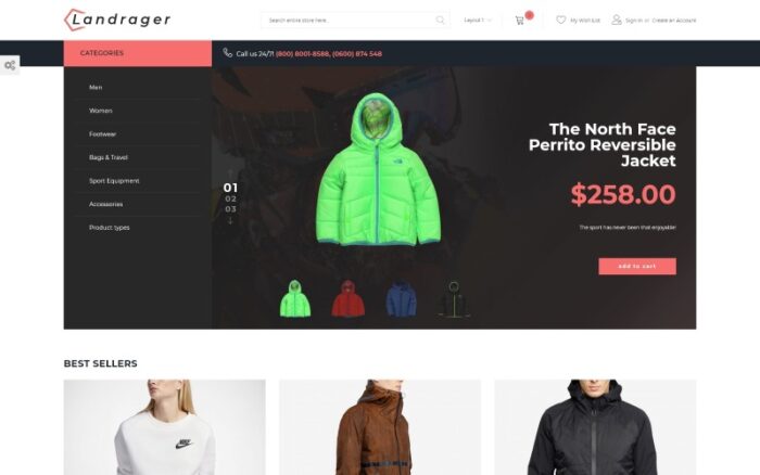 Landrager - Ekstrem ve Doğa Sporları e-Ticaret Magento Teması