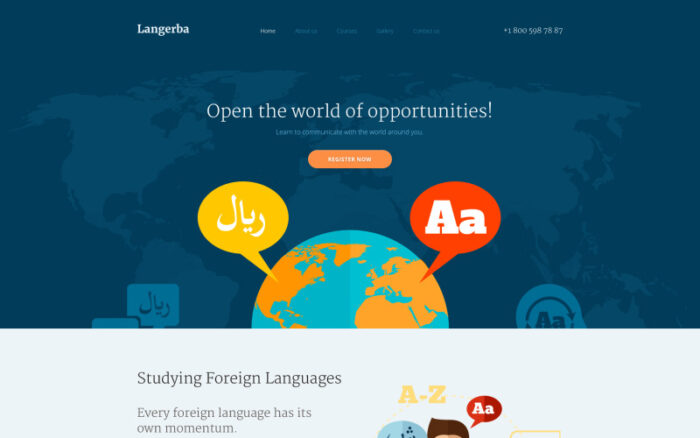 Langerba Web Sitesi Şablonu