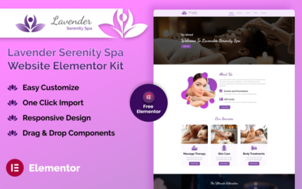 Lavanta Serenity Spa Web Sitesi Elementor Kiti