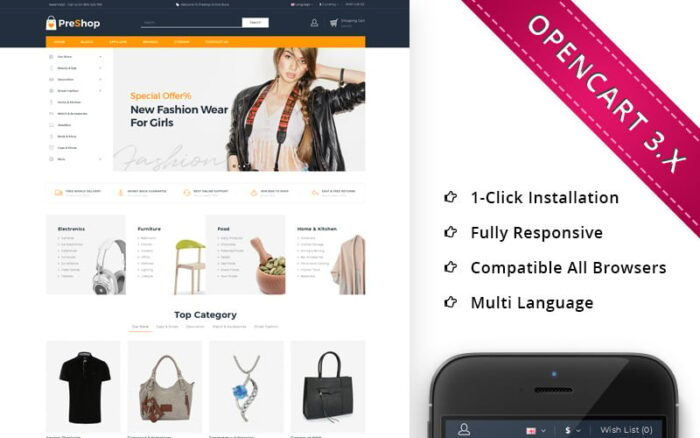 LeeShop Mega Store - Duyarlı OpenCart Şablonu