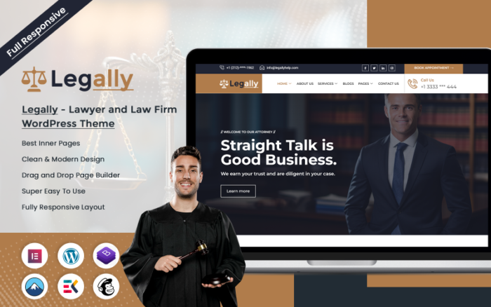Legally - Avukat ve Hukuk Bürosu Wordpress Teması
