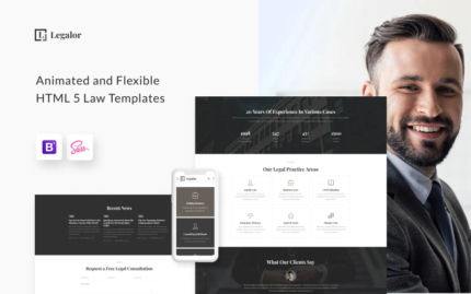 Legalor - Avukatlar ve Avukatlar için Hukuk Bürosu Web Sitesi Şablonu