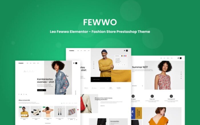 Leo Fewwo Elementor - Moda Mağazası Prestashop Teması