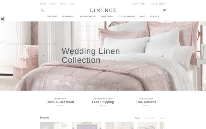 Linence - Yatak Örtüsü PrestaShop Teması