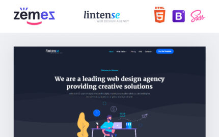 Lintense Corporate - Web Tasarım Ajansı Yaratıcı HTML Açılış Sayfası Şablonu