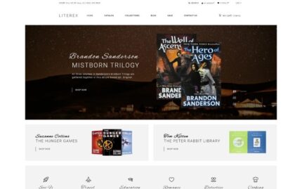 Literex - Book Store Shopify Multipage Shopify Teması