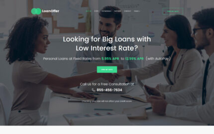 LoanOffer - Çok Sayfalı İşletme Web Sitesi Şablonu