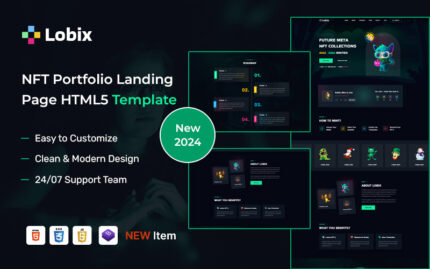 Lobix – NFT Portföyü ve Açılış Sayfası HTML5 Şablonu