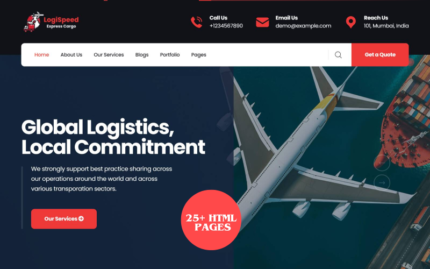 LogiSpeed - Transportaion Html Duyarlı Şablonu