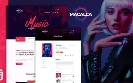 Macalca Müzik Meraklısı HMTL5Web Sitesi Şablonu