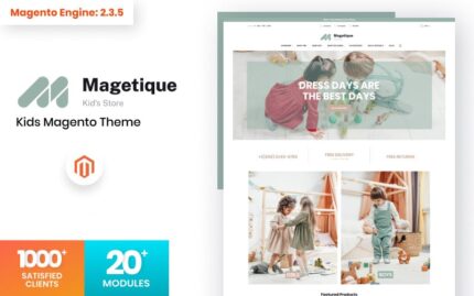 Magetique Çocuk Mağazası Magento Teması