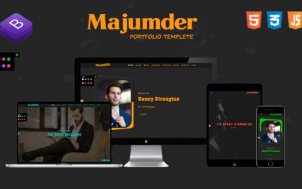 MAJUMDER-3 - Yaratıcı Portföy Önyükleme HTML Açılış Sayfası Şablonu