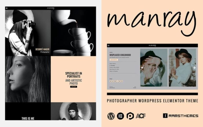 MANRAY - Fotoğrafçı WordPress Teması