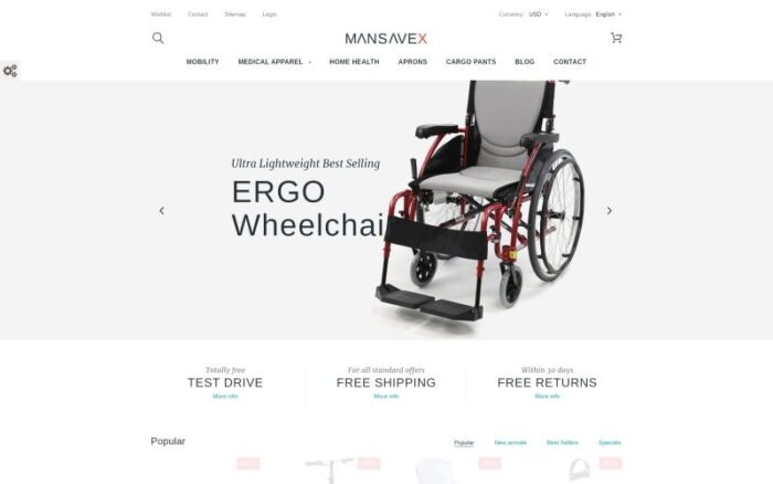 Mansavex - Medical Equipment PrestaShop Teması