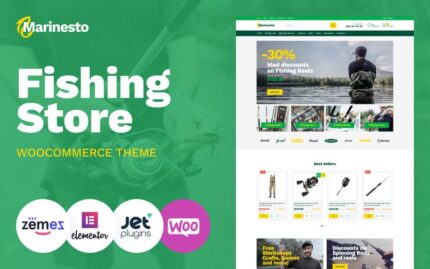 Marinesto - Fishing ECommerce Classic Elementor WooCommerce Teması