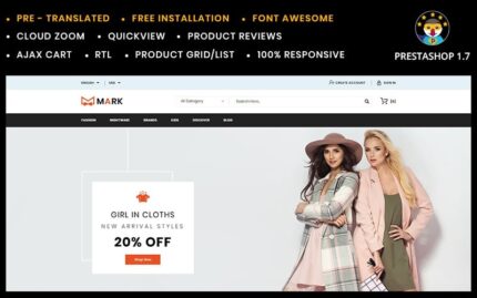 Mark Moda ve Ayakkabı Mağazası PrestaShop Teması