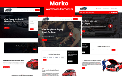 Marko oto yıkama ve mekanik servis WordPress Teması