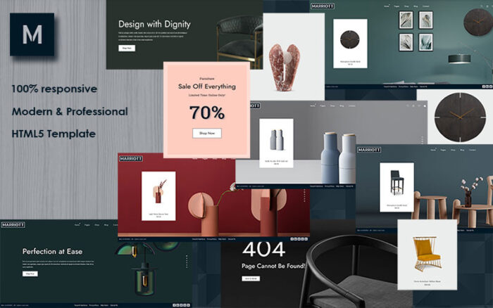 Marriott - Mobilya Mağazası HTML Web Sitesi Şablonu