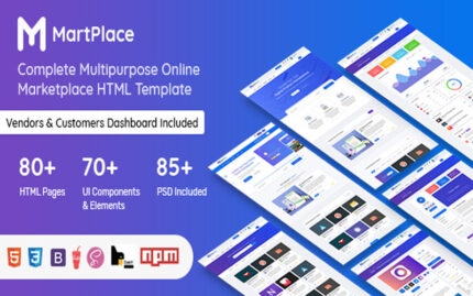 MartPlace - Kontrol Panelli Çok Amaçlı Çevrimiçi Pazar HTML Şablonu