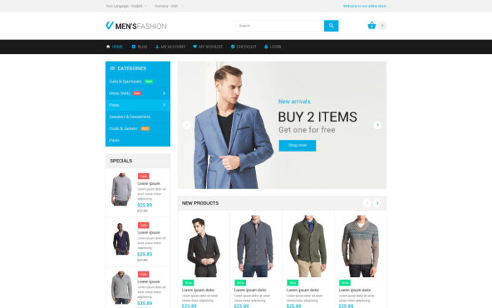 Masculine Elegance Magento Teması