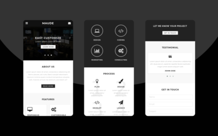 Maude - Mobil Web Sitesi Şablonu