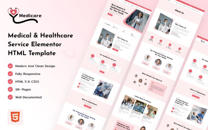 Medicare - Tıbbi ve Sağlık Hizmeti HTML Şablonu