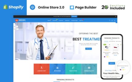 Mediex Health & Medicine Store Shopify Teması