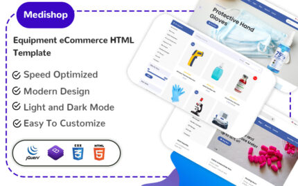 Medishop - Ekipman e-Ticaret HTML Şablonu