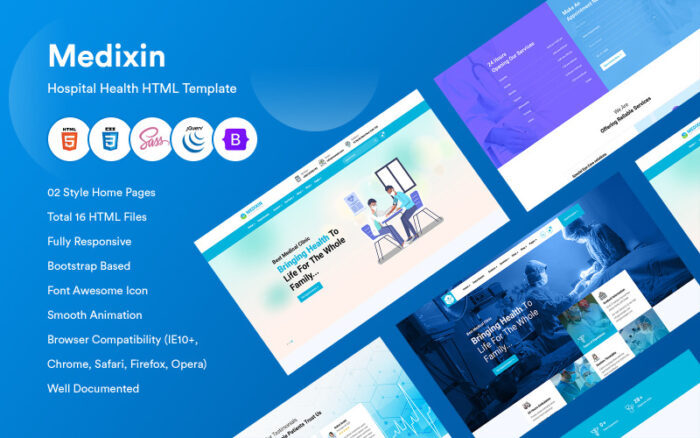 Medixin - Hastane Sağlığı HTML Şablonu