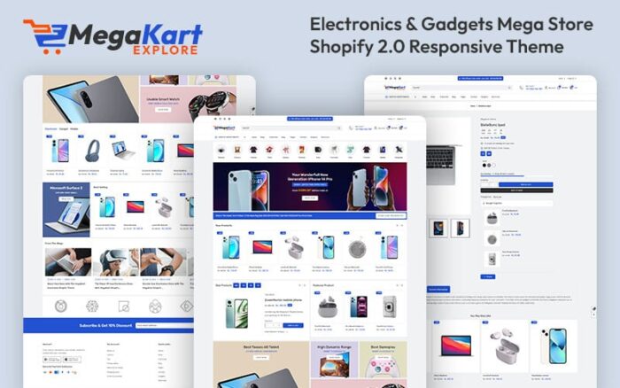 Megakart - Elektronik ve Gadget Mega Mağaza Çok Amaçlı Shopify 2.0 Duyarlı Teması