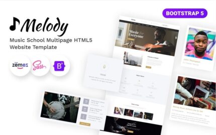 Melody - Müzik Okulu Çok Sayfalı HTML5 Bootstrap Web Sitesi Şablonu