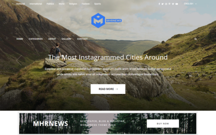 MhrNews - Çevrimiçi Gazete, Blog, Dergi ve Dergi HTML ve Bootstrap Web Sitesi Şablonu
