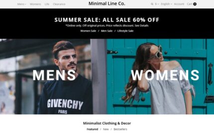 Minimal Line Co - Style Online Store OpenCart Şablonu