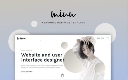 Miun Kişisel Web Sayfası Web Sitesi Şablonu