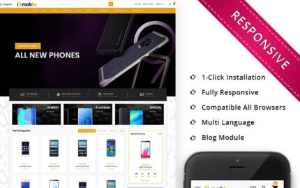 Moblic - One Stop Mobile Shop Responsive OpenCart Şablonu