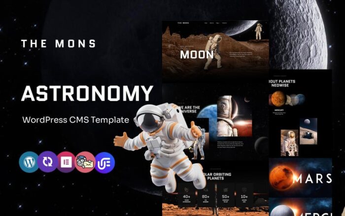 Mons - Astronomi Çok Amaçlı WordPress Elementor Teması