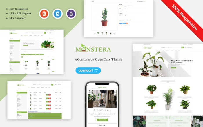 Monstera - Duyarlı OpenCart Şablonu