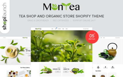 Montea - Çay Dükkanı ve Organik Mağaza Duyarlı Shopify Teması