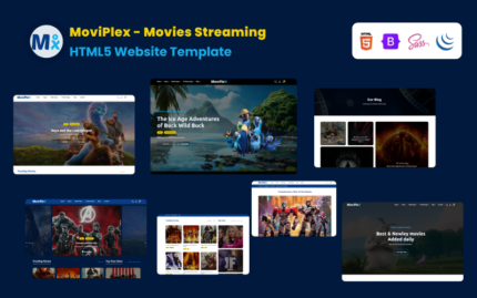 MoviPlex - Film Akışı HTML5 Web Sitesi Şablonu