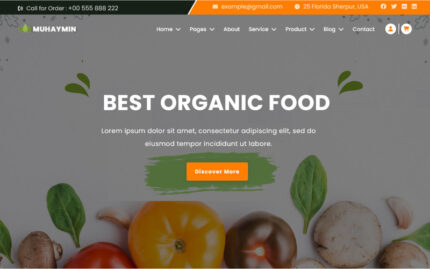 Muhaymin - Organik Çiftlik & Mağaza HTML5 Web Sitesi Şablonu