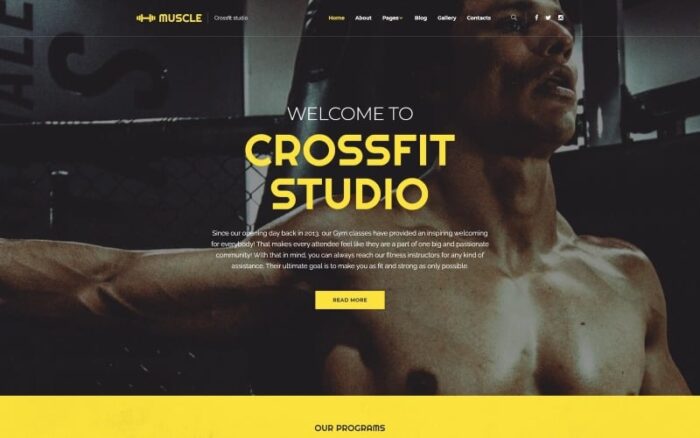 Muscle - Sports Clean Joomla Şablonu