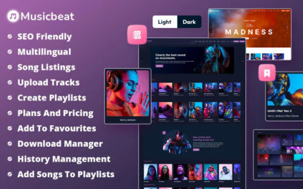 MusicBeat - Web Müzik Akışı WordPress Teması