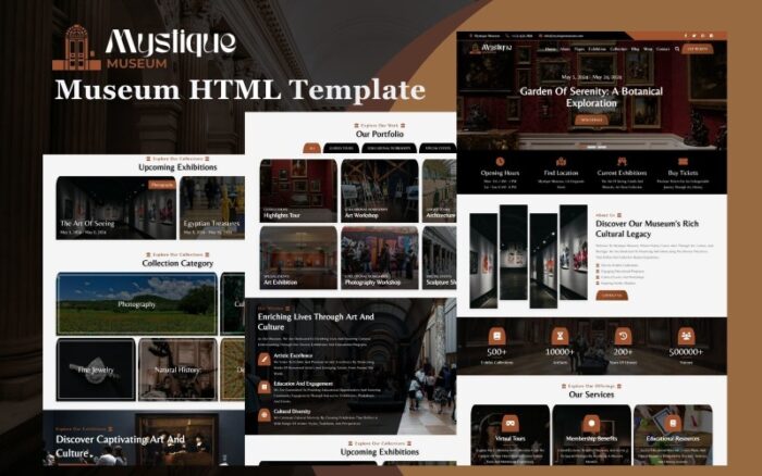 Mystique - Müze, Sanat Galerisi ve Sergi HTML5 Web Sitesi Şablonu