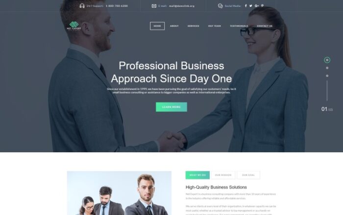 Net Expert - Business Consulting HTML5 Açılış Sayfası Şablonu