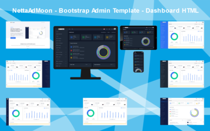 NettaAdMoon - Bootstrap Yönetici Şablonu - Kontrol Paneli HTML'si